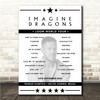 Imagine Dragons - Concert Setlist Poster Print Canvas - Parque Olímpico, Rio de Janeiro, Brazil - September 14th 2024