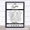 Kylie Minogue - Concert Setlist Poster Print Canvas - The O2 Arena, London, England - September 28th 2018