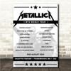Metallica - Concert Setlist Poster Print Canvas - Gillette Stadium, Foxborough, MA, USA - August 2nd 2024