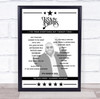 Teddy Swims - Concert Setlist Poster Print Canvas - The OVO Hydro, Glasgow, Scotland - 9th March 2025