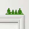 Door Topper Family Of 4 1 Boy 1 Girl Various Colours Top Of Door Decorative Sign