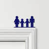 Door Topper Family Of 4, 2 Boys Various Colours Top Of Door Frame Decor Sign