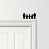 Door Topper Family Of 4, 2 Girls 1 Boy Various Colours Decorative Sign