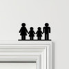 Door Topper Family Of 4, 2 Girls Various Colours Top Of Door Frame Decor Sign