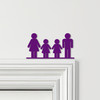Door Topper Family Of 4, 2 Girls Various Colours Top Of Door Frame Decor Sign