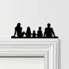 Door Topper Family Of 5, 1 Girl 1 Boy 1 Baby Various Colours Frame Decor Sign