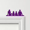 Door Topper Family Of Four 2 Girls Various Colours Top Of Door Decorative Sign