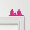 Door Topper Family Of Three 1 Baby Various Colours Top Of Door Decorative Sign