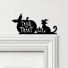 Door Topper Halloween Decor Trick Or Treat Cat Various Colours Decorative Sign