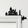 Door Topper Haunted House Witch Halloween Decor Various Colours Decorative Sign