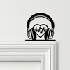 Door Topper Headphones & Music Notes Various Colours Top Of Door Decorative Sign