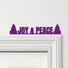 Door Topper Joy & Peace Christmas Decor Various Colours Decorative Sign