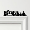 Door Topper Love Heart Bird Family Of 3, 1 Boy Various Colours Decorative Sign
