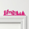 Door Topper Love Heart Bird Family Of 3, 1 Boy Various Colours Decorative Sign
