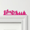 Door Topper Love Heart Bird Family Of 4, 1 Girl 1 Boy Various Colours Decor Sign