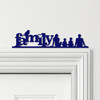 Door Topper Love Heart Bird Family Of Four 2 Boys Various Colours Decor Sign