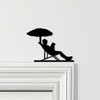 Door Topper Man Sunbathing Various Colours Top Of Door Frame Decorative Sign