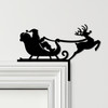 Door Topper Santa Claus Flying Sleigh Christmas Decor Various Colours Decor Sign