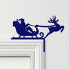 Door Topper Santa Claus Flying Sleigh Christmas Decor Various Colours Decor Sign