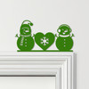 Door Topper Snowmen & Heart Christmas Decor Various Colours Frame Decor Sign