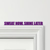 Door Topper Sweat Now, Shine Later Fitness Gym Quote Various Colours Decor Sign