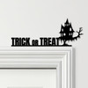 Door Topper Trick Or Treat Haunted House Halloween Decor Various Colours Sign