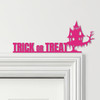 Door Topper Trick Or Treat Haunted House Halloween Decor Various Colours Sign