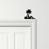 Door Topper Woman Relaxing Palm Tree Beach Cocktail Various Colours Decor Sign