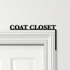 Door Topper Coat Closet Hallway Decor Various Colours Decorative Sign