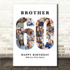 Photo Collage 60th Birthday Custom Gift For Him 18-Photo 60 Print Or Canvas