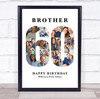 Photo Collage 60th Birthday Custom Gift For Him 18-Photo 60 Print Or Canvas