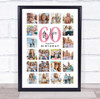 Photo Collage 60th Birthday Gift For Wife 20-Photo Portrait Print Or Canvas