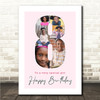 Photo Collage 6-Photo 8th Birthday Gift For Kids Girls Pink Print Or Canvas Photo Collage 6-Photo 8th Birthday Gift For Kids Girls Pink Print Or Canvas
