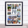 Photo Collage 70th Birthday Custom Gift For Cousin 10-Photo Print Or Canvas