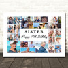 Photo Collage 70th Birthday Custom Gift For Sister 22-Photo Print Or Canvas
