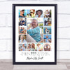 Photo Collage 80th Birthday Custom Gift For Cousin 15-Photo Print Or Canvas