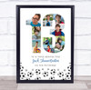 Photo Collage 10-Photo 13th Birthday Football Gift For Boys Print Or Canvas