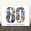Photo Collage 80th Birthday Gift For Her 16-Photo Number 80 Print Or Canvas