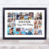 Photo Collage 80th Birthday Custom Gift For Sister 22-Photo Print Or Canvas