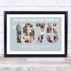 Photo Collage Blue Birthday Gift For Dad 22-Photo Year 1975 Print Or Canvas