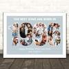 Photo Collage Blue Birthday Gift For Son 23-Photo Year 1996 Print Or Canvas