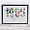 Photo Collage Grey Birthday Gift For Her 23-Photo Year 1955 Print Or Canvas