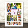 Photo Collage Kids Birthday Gift For Girls Any Age 10-Photo Print Or Canvas
