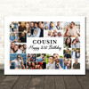 Photo Collage 21st Birthday Custom Gift For Cousin 22-Photo Print Or Canvas