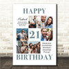 Photo Collage 21st Birthday Custom Gift For Husband 6-Photo Print Or Canvas