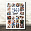 Photo Collage 30th Birthday Custom Gift For Cousin 20-Photo Print Or Canvas