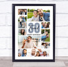 Photo Collage 30th Birthday Custom Gift For Friend 10-Photo Print Or Canvas