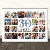 Photo Collage 30th Birthday Custom Gift For Friend 20-Photo Print Or Canvas