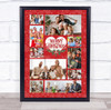 Photo Collage Christmas Custom Gift For Anyone 10-Photo Red Print Or Canvas
