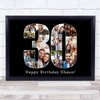 Photo Collage 30th Birthday Gift For Him 18-Photo 30 Black Print Or Canvas Photo Collage 30th Birthday Gift For Him 18-Photo 30 Black Print Or Canvas